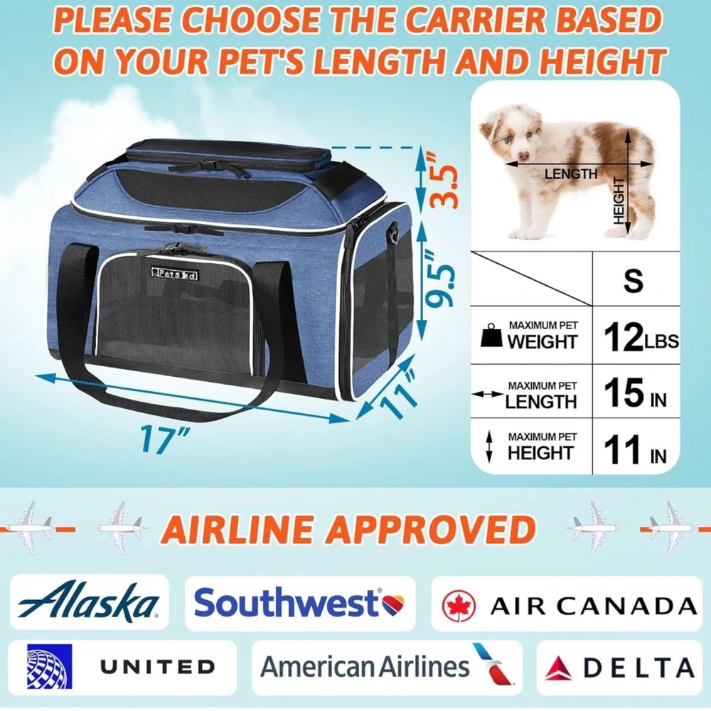 PETSKD Top-Expandable Pet Carrier